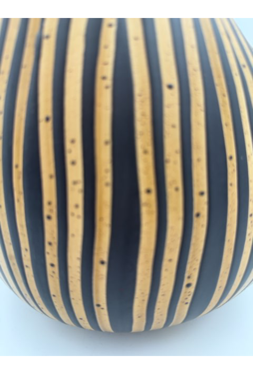 Aluminia vase i brændte farver